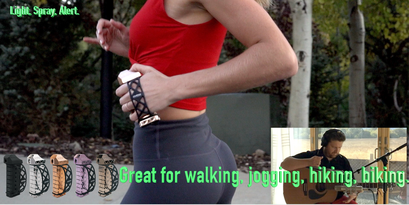 Jessica running with pepper spray in TigerLight D.A.D.